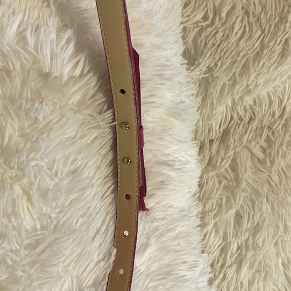 EXPRESS Pink Bow Leather Belt Medium - Picture 4 of 4